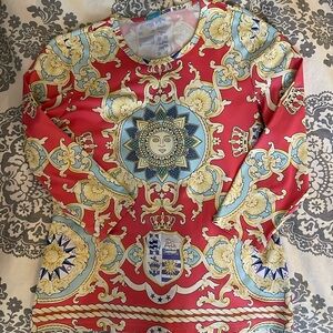 J. McLAUGHLIN Catalina Cloth 3/4 Length Sleeve Shirt XL